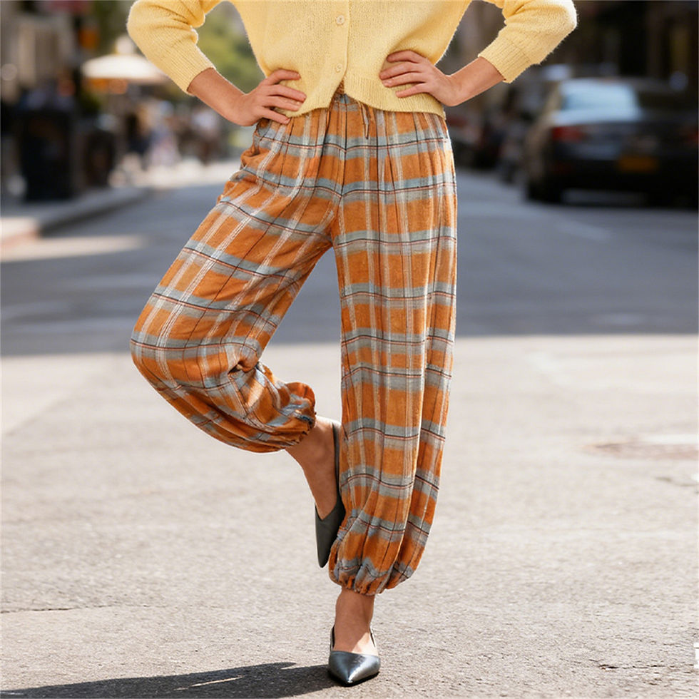 Thumbnail: The Notting Hill Plaid Lantern Pants