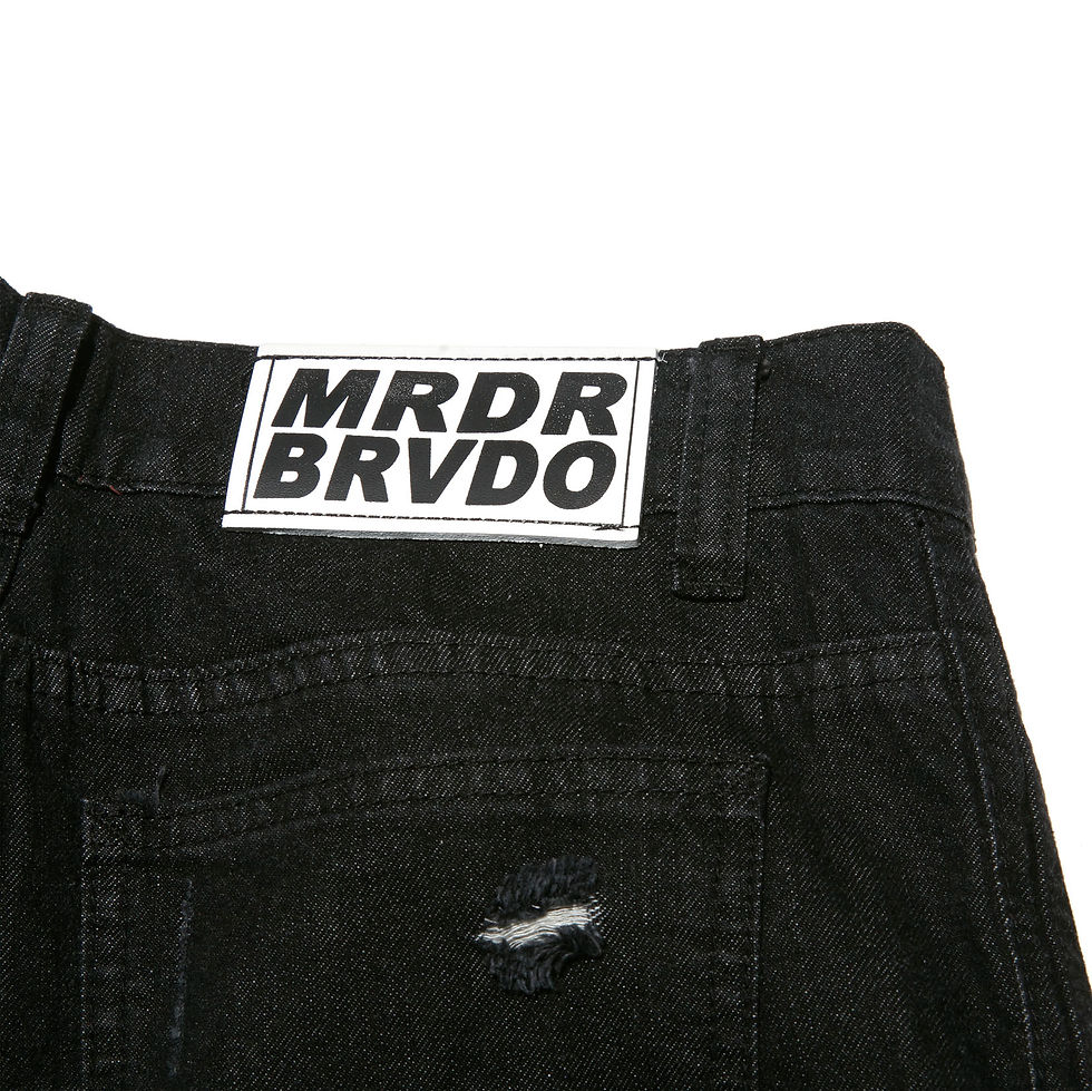 Thumbnail: Do You Think I'm Crazy White Embroidered Black Jeans