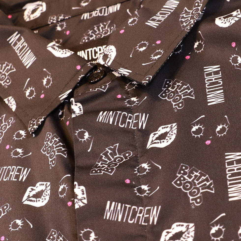 サムネイル： MINTCREW × BETTY BOOP ALOHA SHIRTS / BK