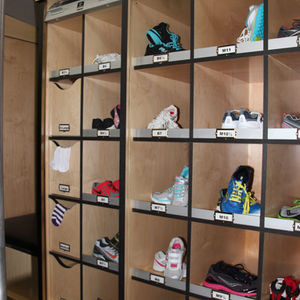 shoe cubby wall