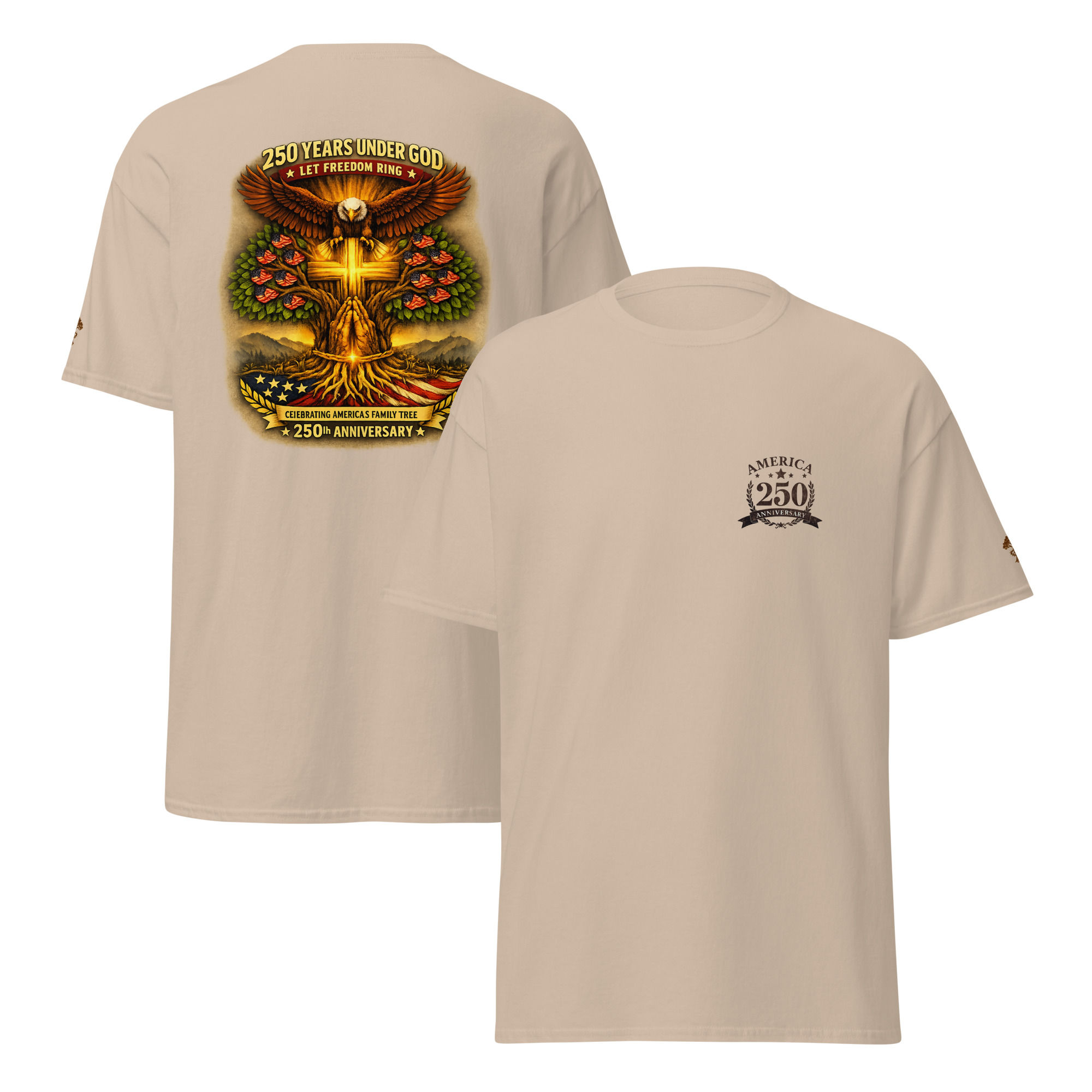 Celebrating 250 Years America's Family Tree T-Shirts for Men and Women