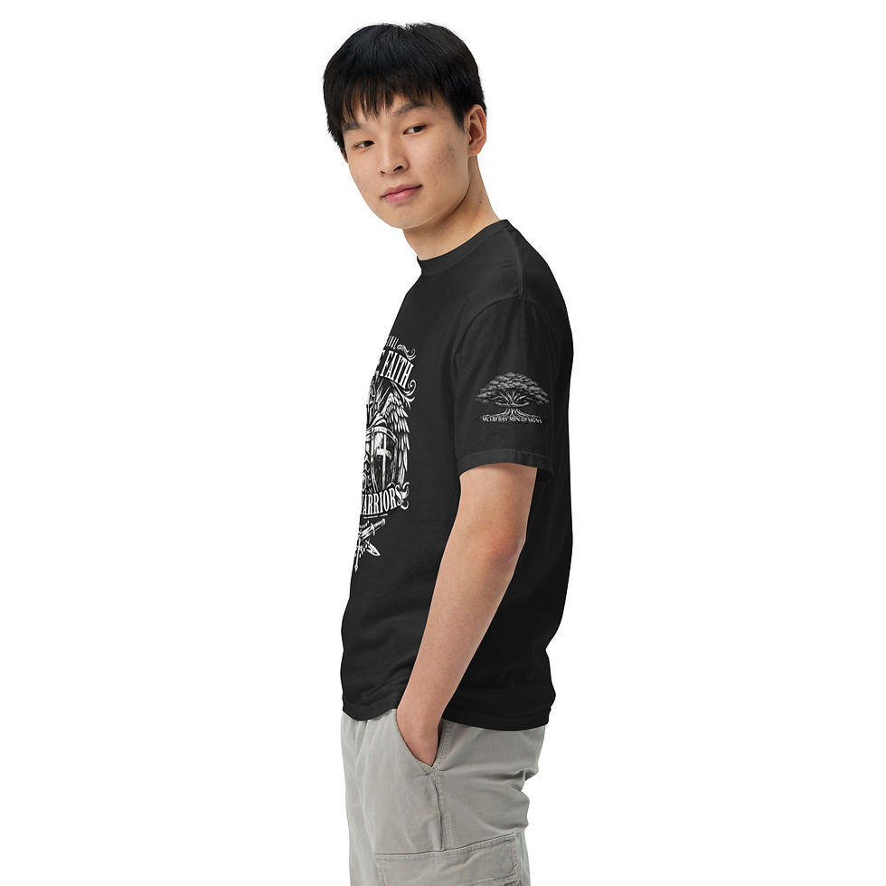 Thumbnail: Original Men of Faith--God's Warriors Garment-dyed heavyweight t-shirt