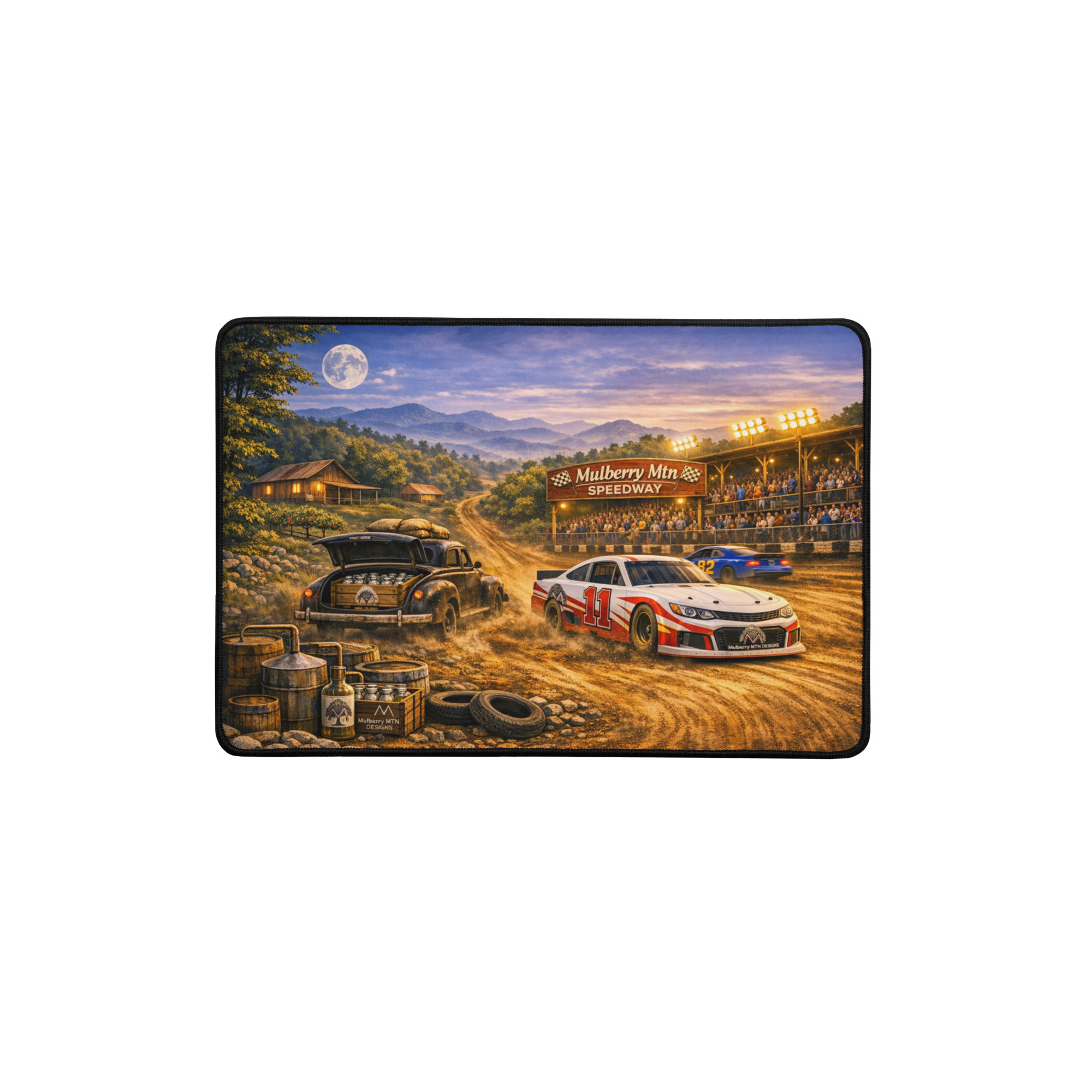 Legends of Wilkes rally race desk mat