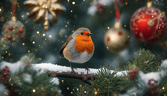 a robin in a christmas scene - brand colours.jpg