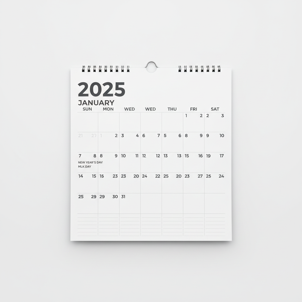 Large Print Calendar