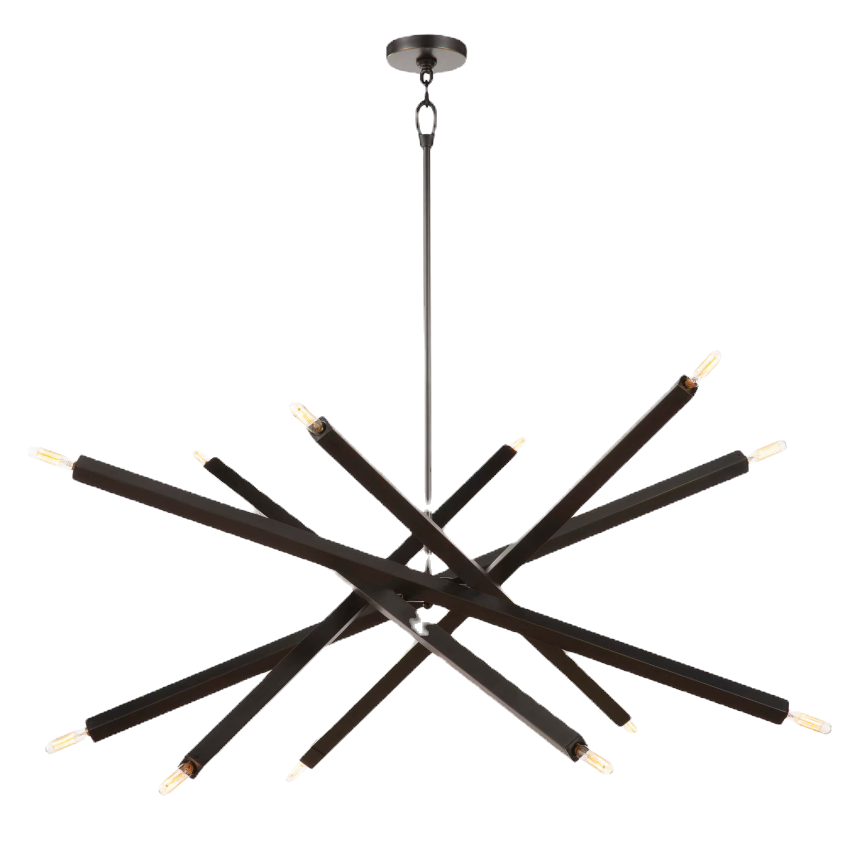 Bronze Rod Chandelier