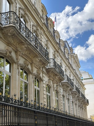 Intricate doors, patterned flooring, Juliet balconies, and striking façades showcase the elegance and craftsmanship of Parisian architecture.