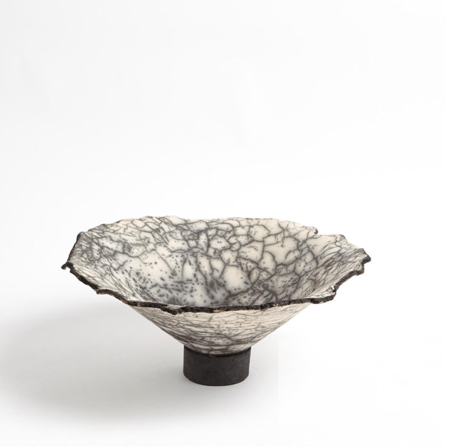 Crackled Footed Bowl
