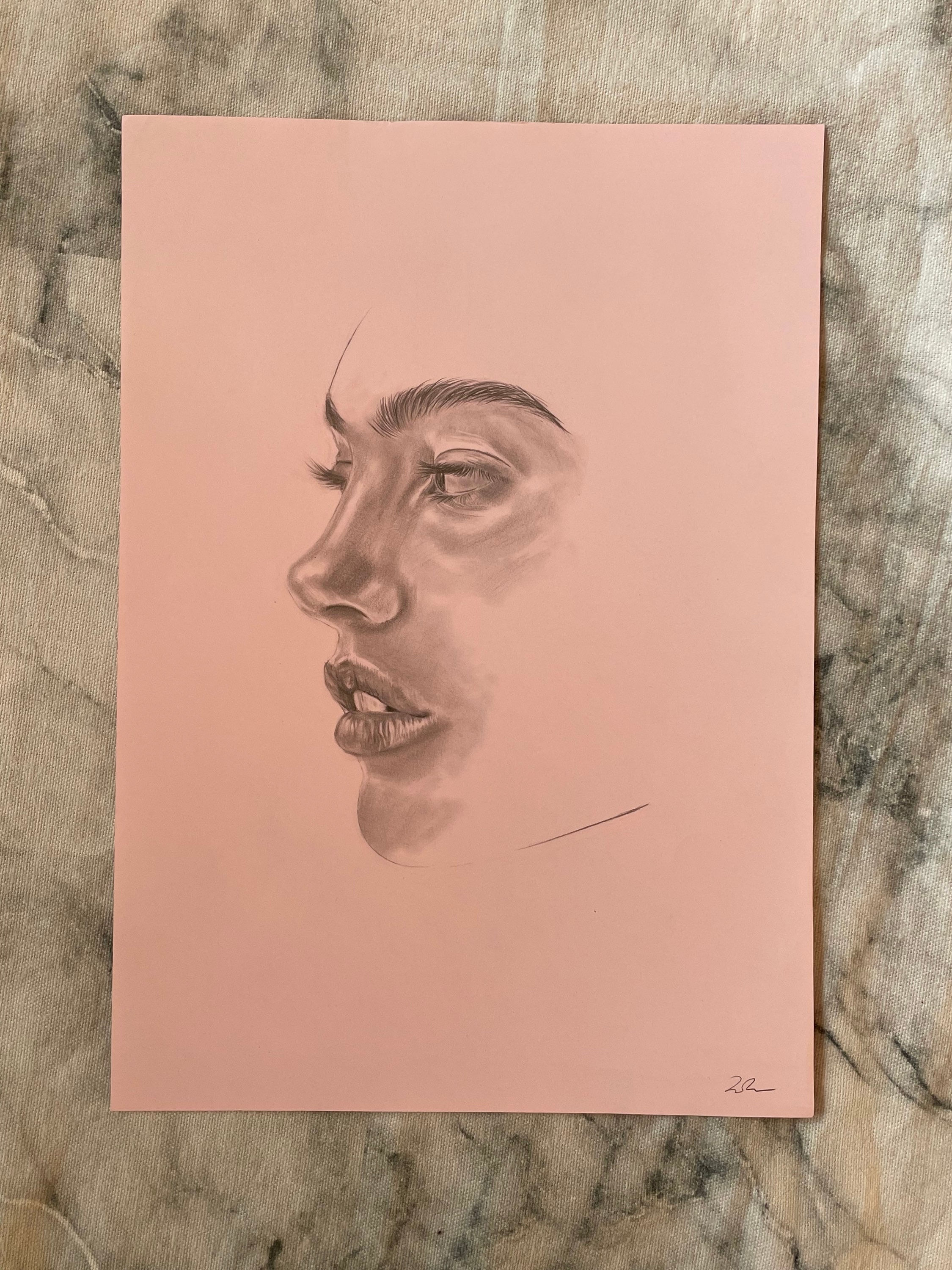 A4 Pencil Sketch - Face study