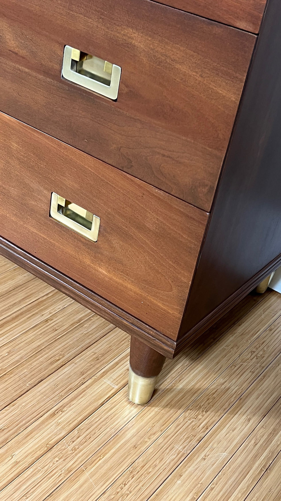 Thumbnail: Stunning RARE John Widdicomb 9 drawer long dresser - SOLID WALNUT - campaign 