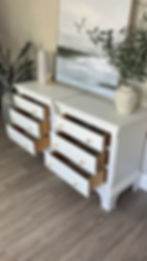 Thumbnail: Beautiful solid oak nightstands - 3 drawers