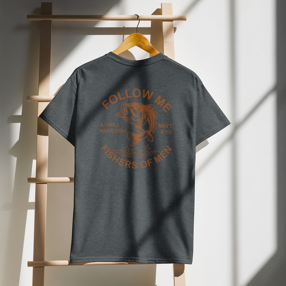 Thumbnail: Dark gray "Follow Me" shirt