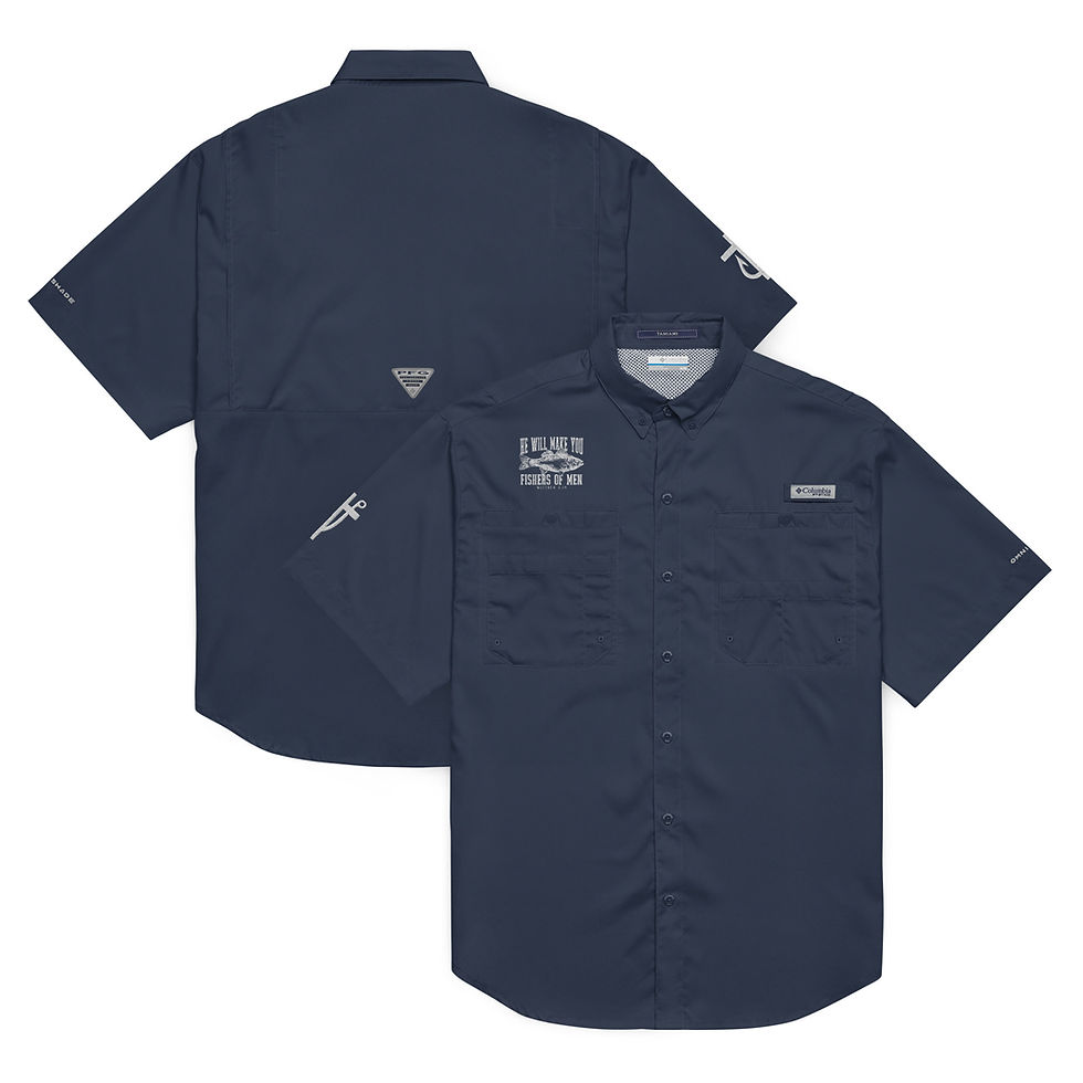 Thumbnail: Navy blue Covenant Huntsman Apparel fishing shirt