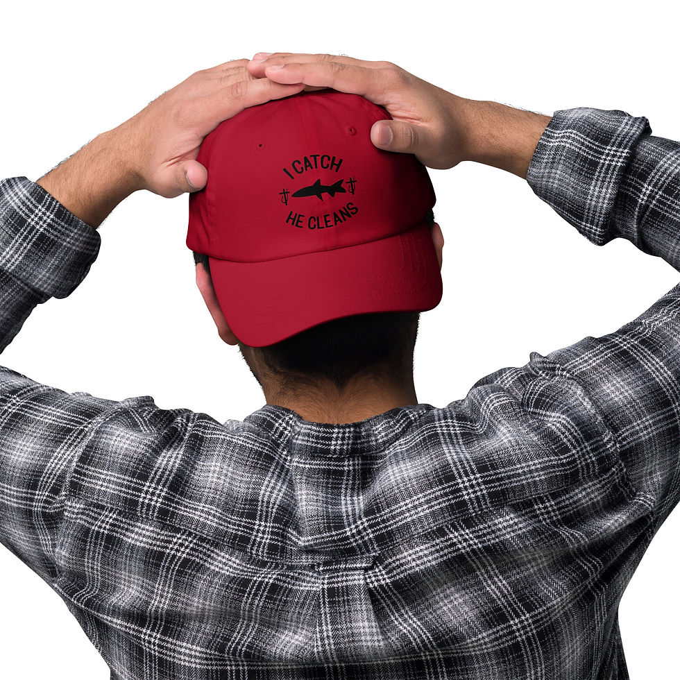 Thumbnail: Man in red I catch, He cleans (Mark 1:17) twill hat