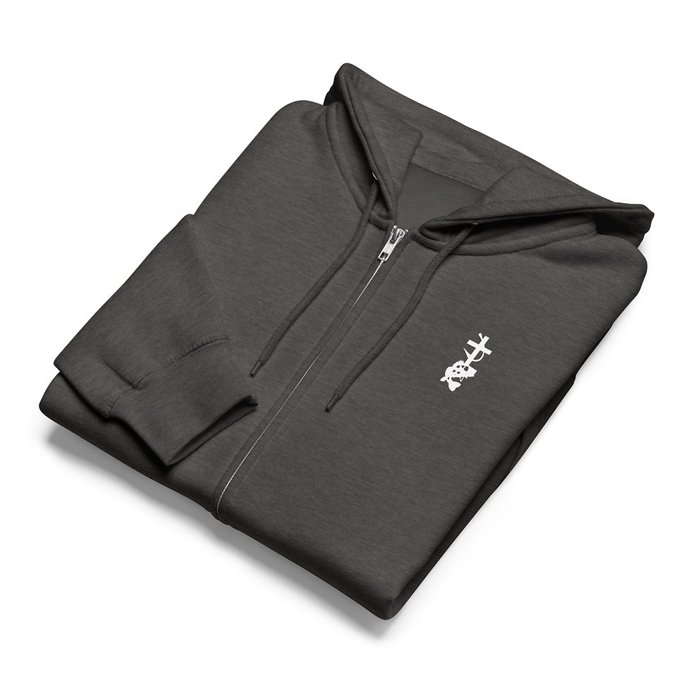 Thumbnail: Christian Fishing Zip Hoodie – Jesus Made Me a Fisher of Men Mark 1:17