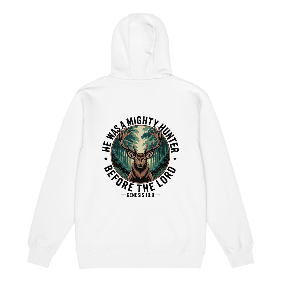Thumbnail: Christian Hunting Zip Hoodie – Mighty Hunter for the Lord Genesis 10:9