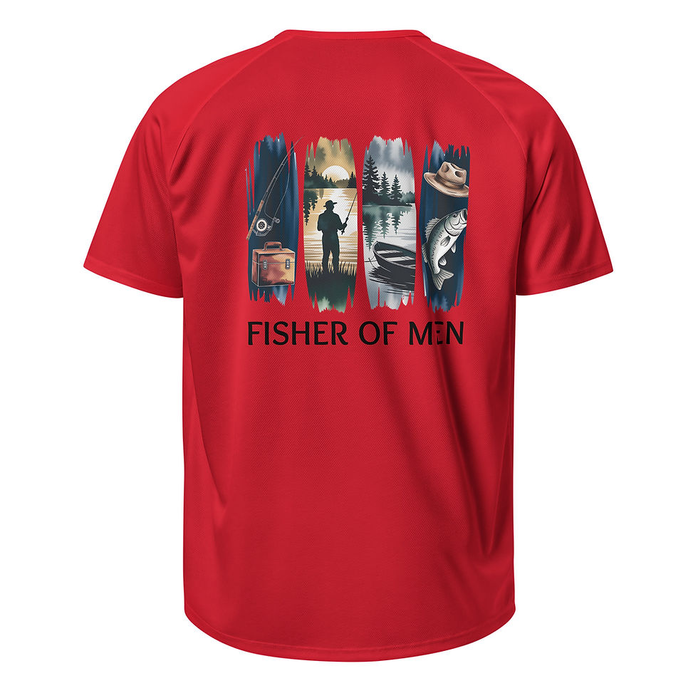 Thumbnail: Red shirt, Fisher of Men, fishing scenes