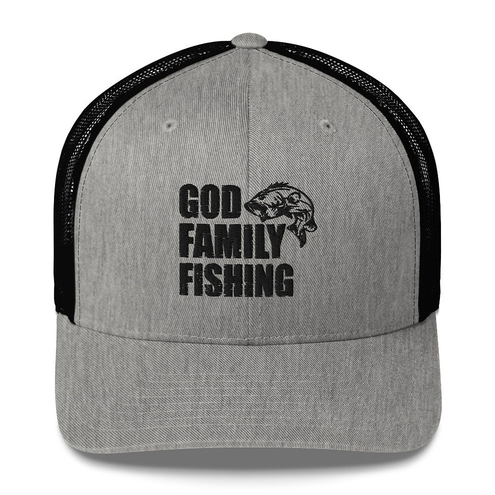 Thumbnail: God Family Fishing trucker hat
