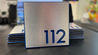 Custom Routed Two Layer Apartment Numbers