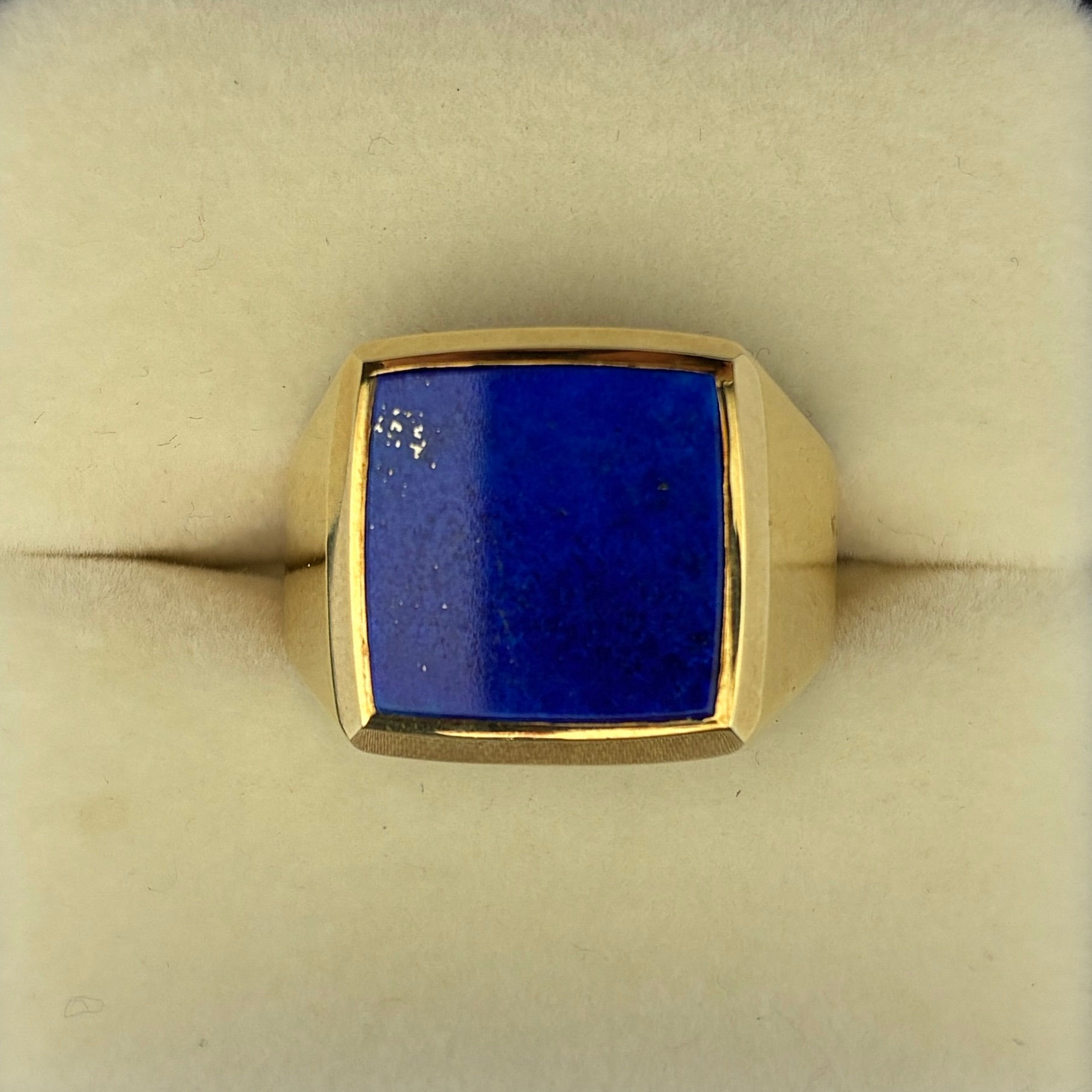 Lapis Lazuli Square Signet Ring