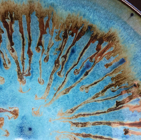 Rylie. Blue glazed plate.