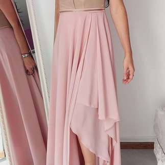 Vestido a medida alta costura Marcela Montes de Oca Punta del Este 