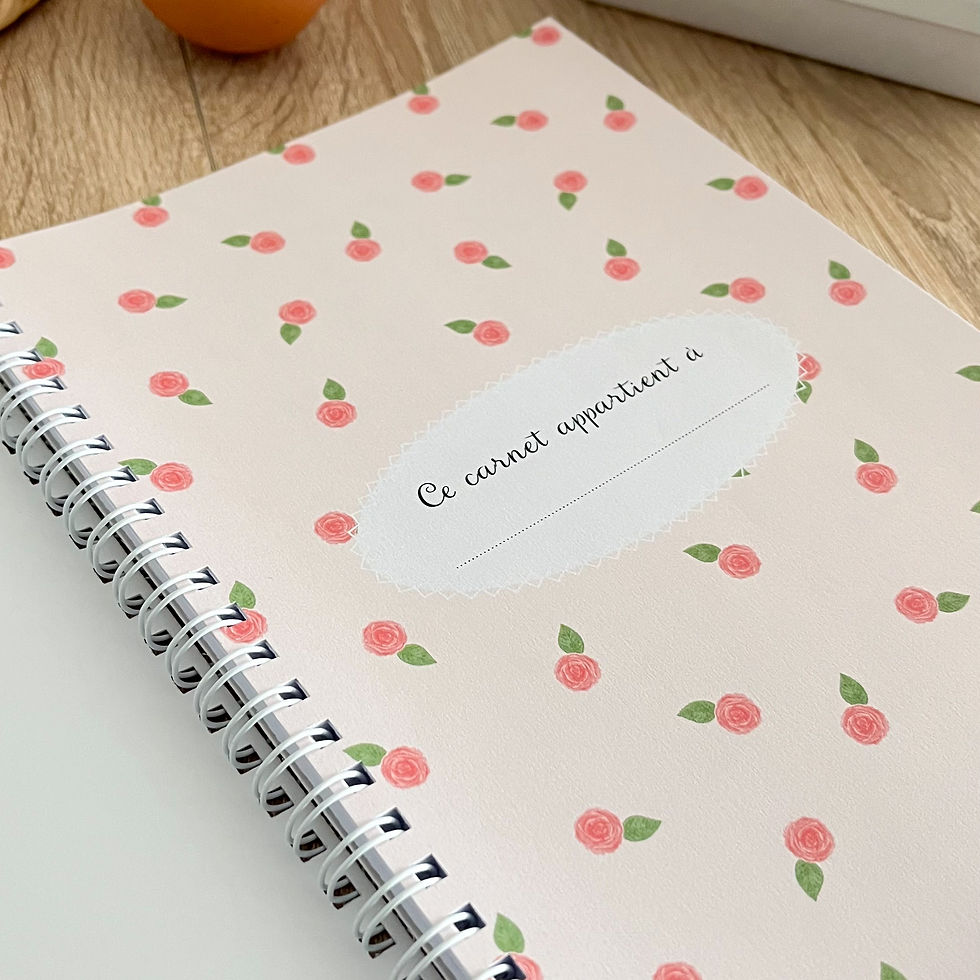 Miniature : carnet de recettes à remplir illustré à l'aquarelle page appartient à