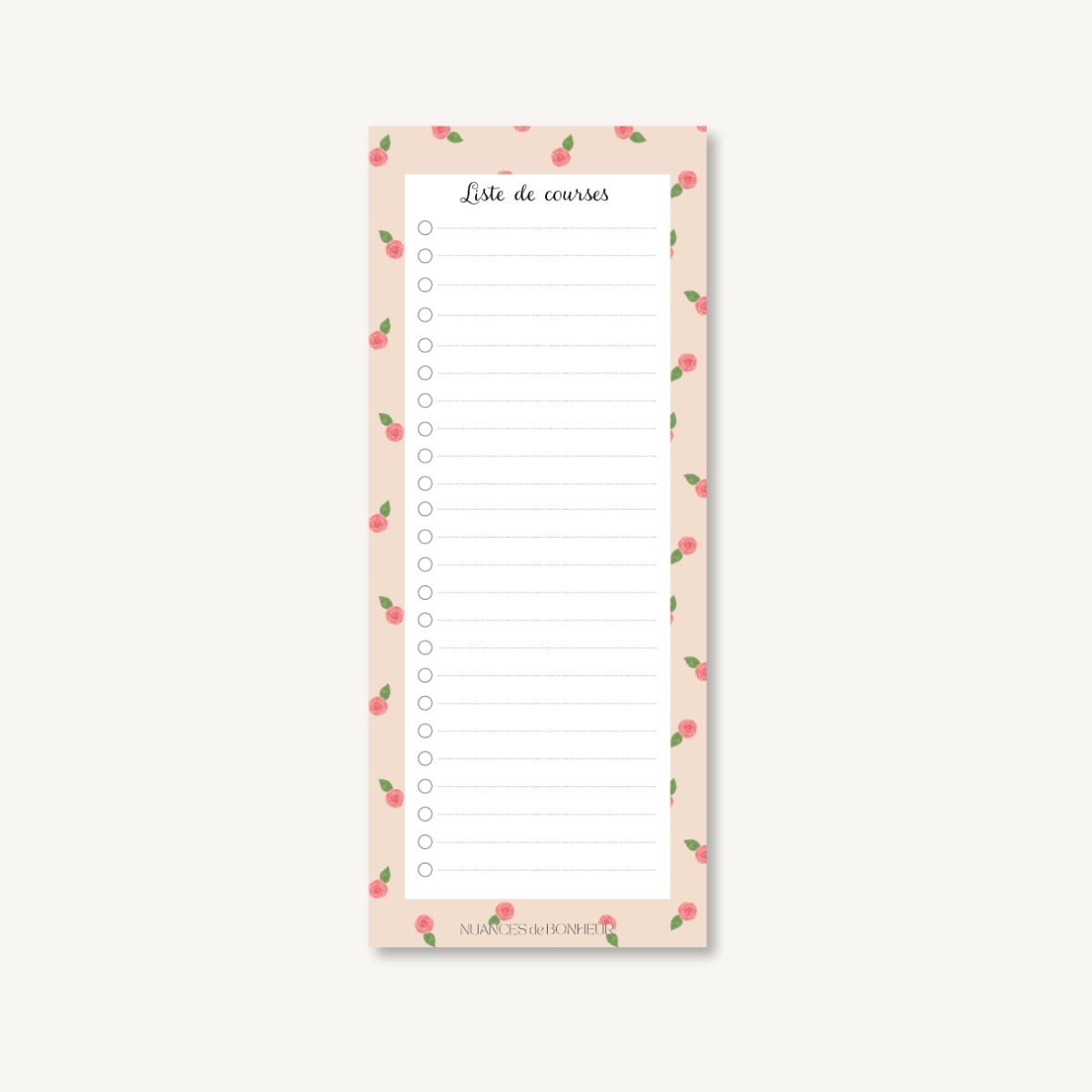 bloc notes liste de courses illustration aquarelle