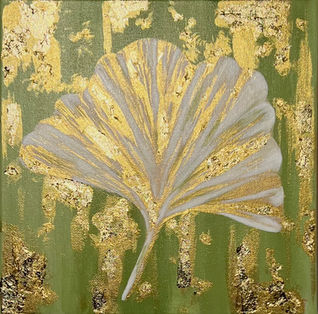 Ginkgo leaf painting by Ann Hammond Gift