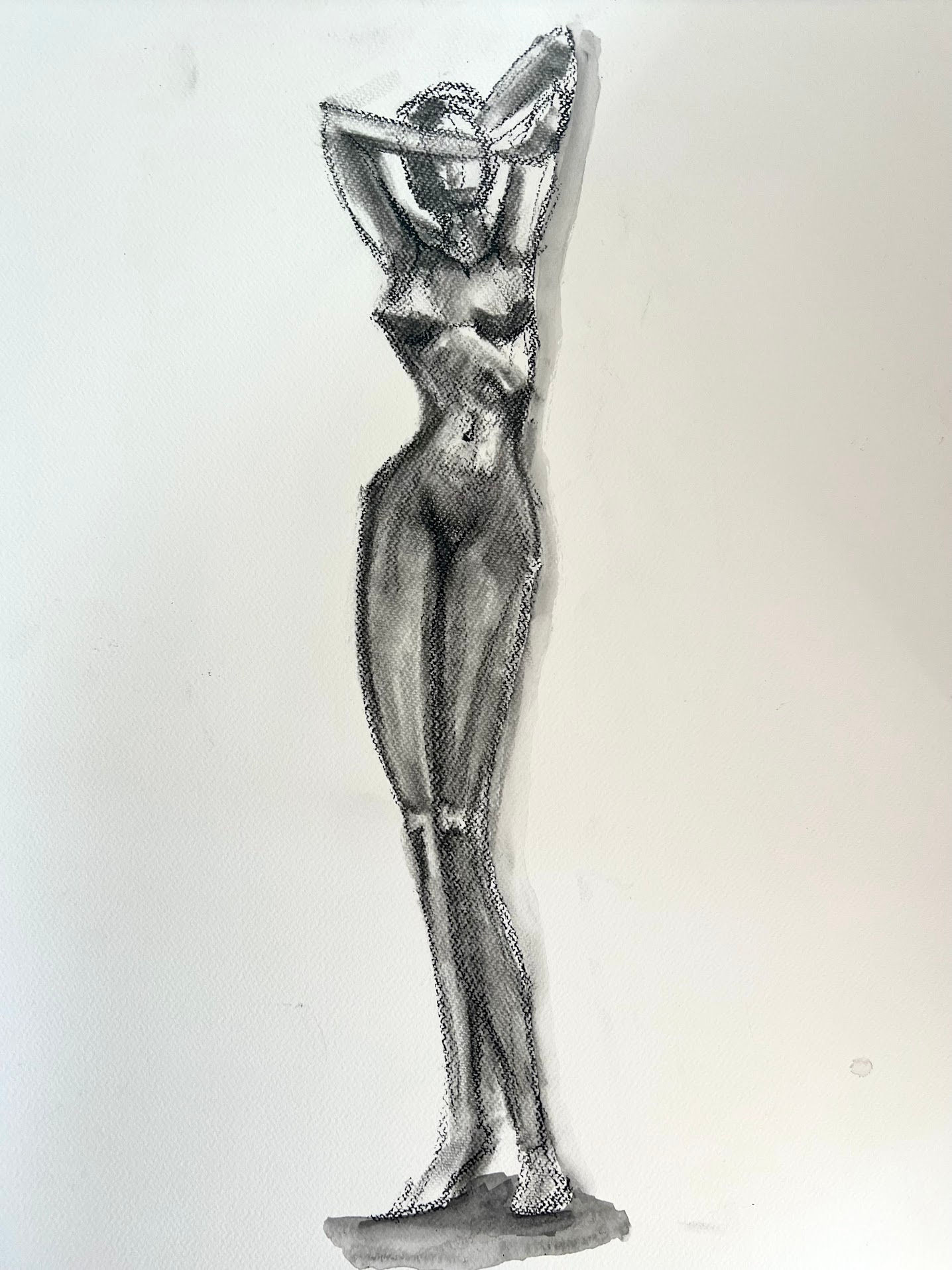 Female Figure, black and white