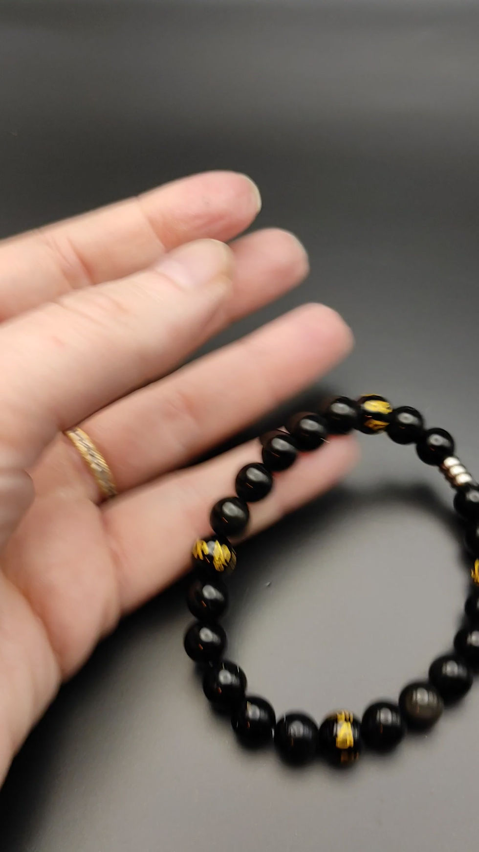 Miniature : Bracelet Obsidienne Noire