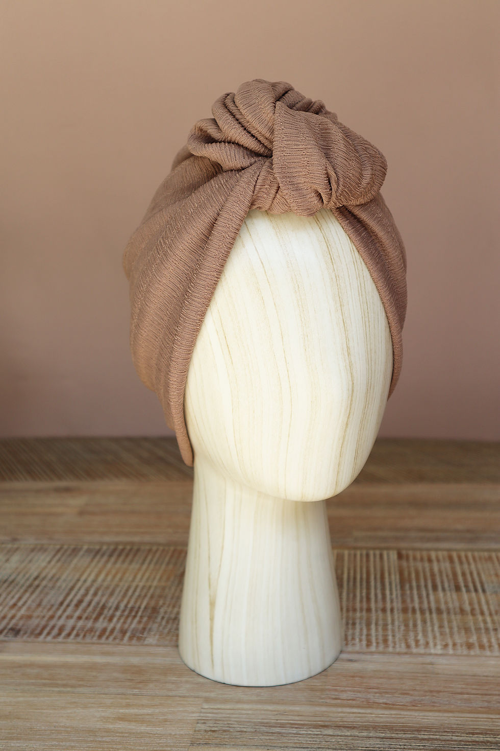 Miniature : Bonnet Uni crépon (Cappuccino) (Deux déclinaisons)
