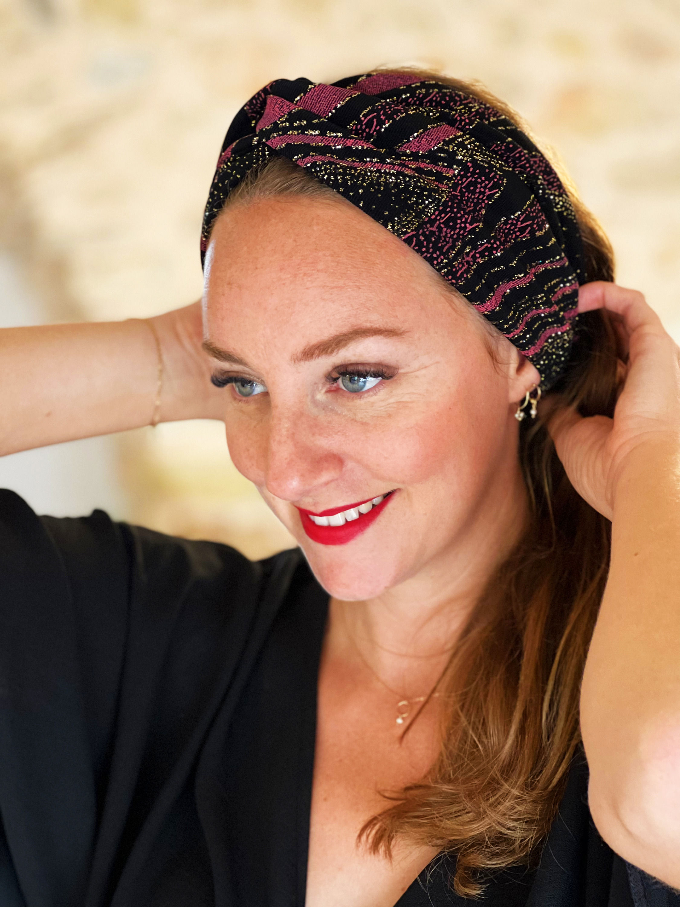 Bandeau headband de fête Entrenoue.com création Française artisanale