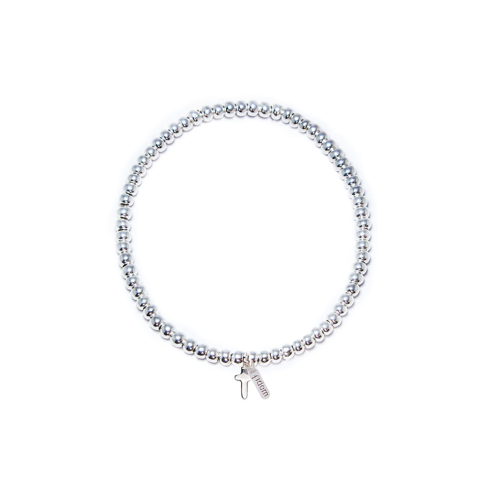 Pulsera esferas Cruz