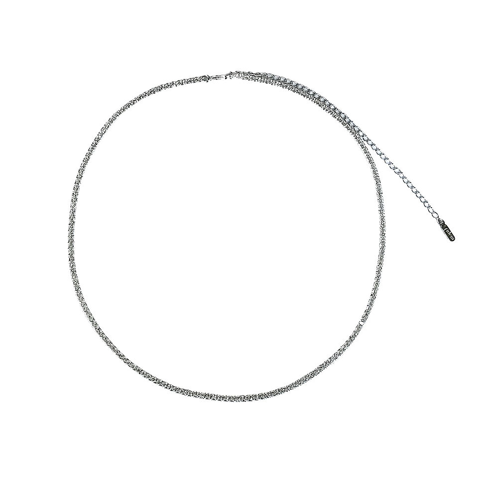 Miniatura: Collar de plata con zirconias