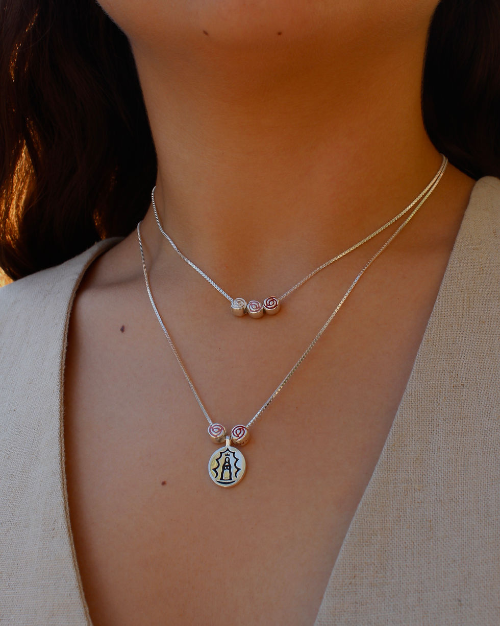 Miniatura: Collar Medalla + 2 Rosas Virgen de Guadalupe