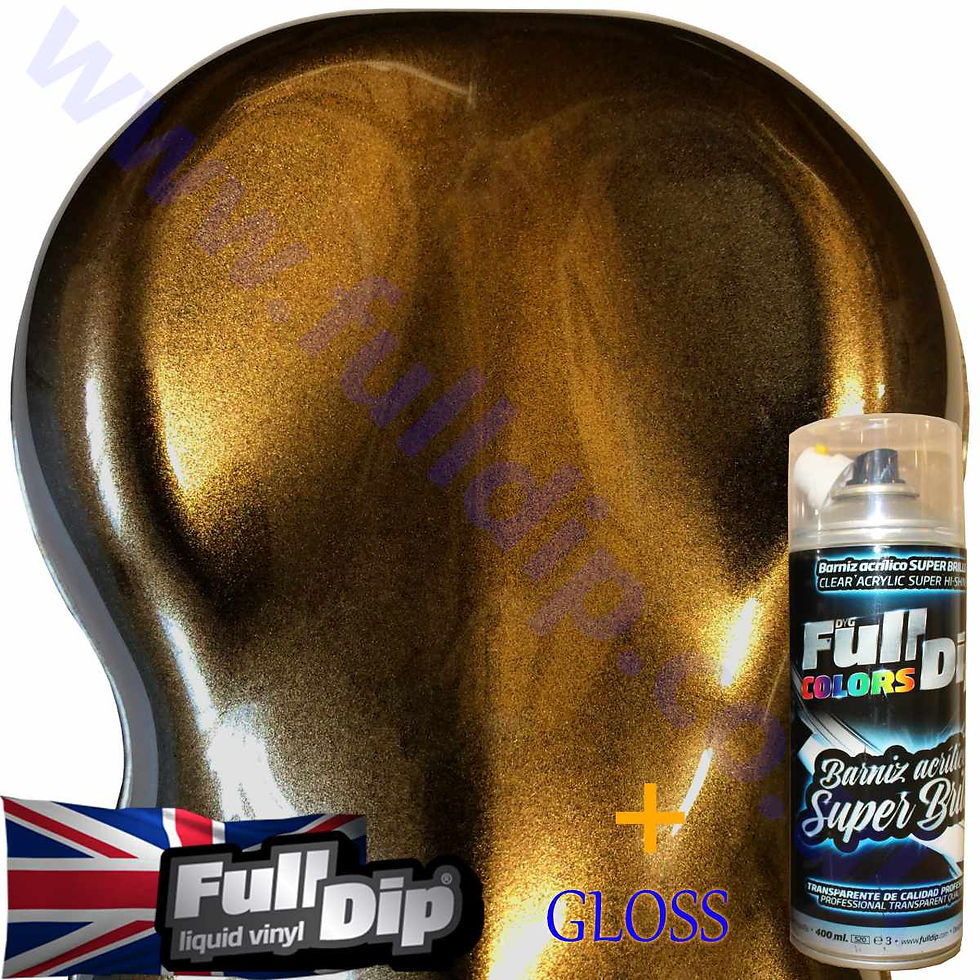 Thumbnail: FullDip Bronze Metallic Pearl speed shape, black base and gloss topcoat