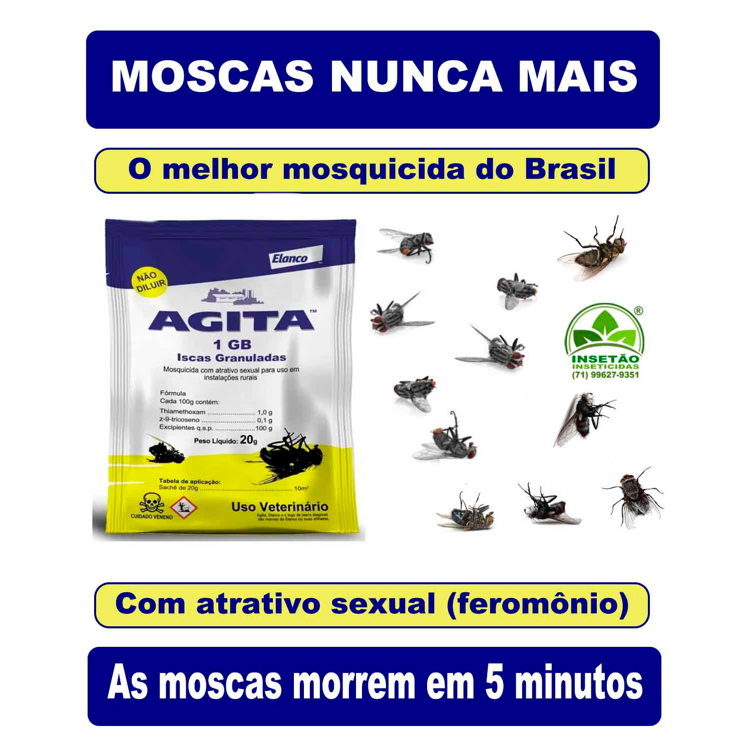 Mata Moscas - Agita 20g Sachê - Mosquicida