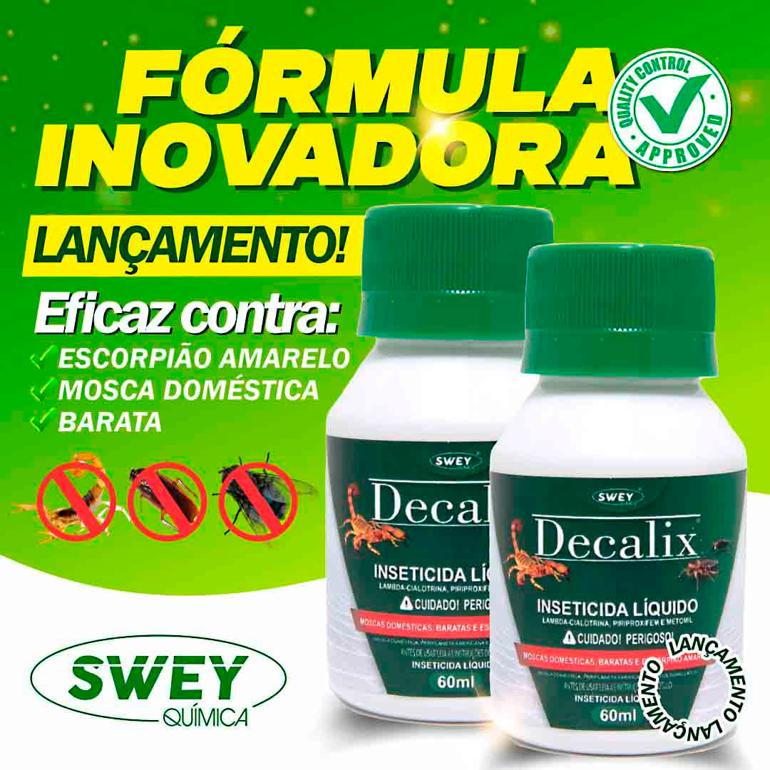 Adeus  Aranhas, Escorpiões e Moscas com DECALIX 60ml (faz 5 litros)