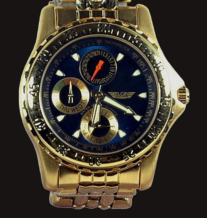 Vintage Elgin Men’s Chronograph Watch – Model FS318-040, Classic Analog Style