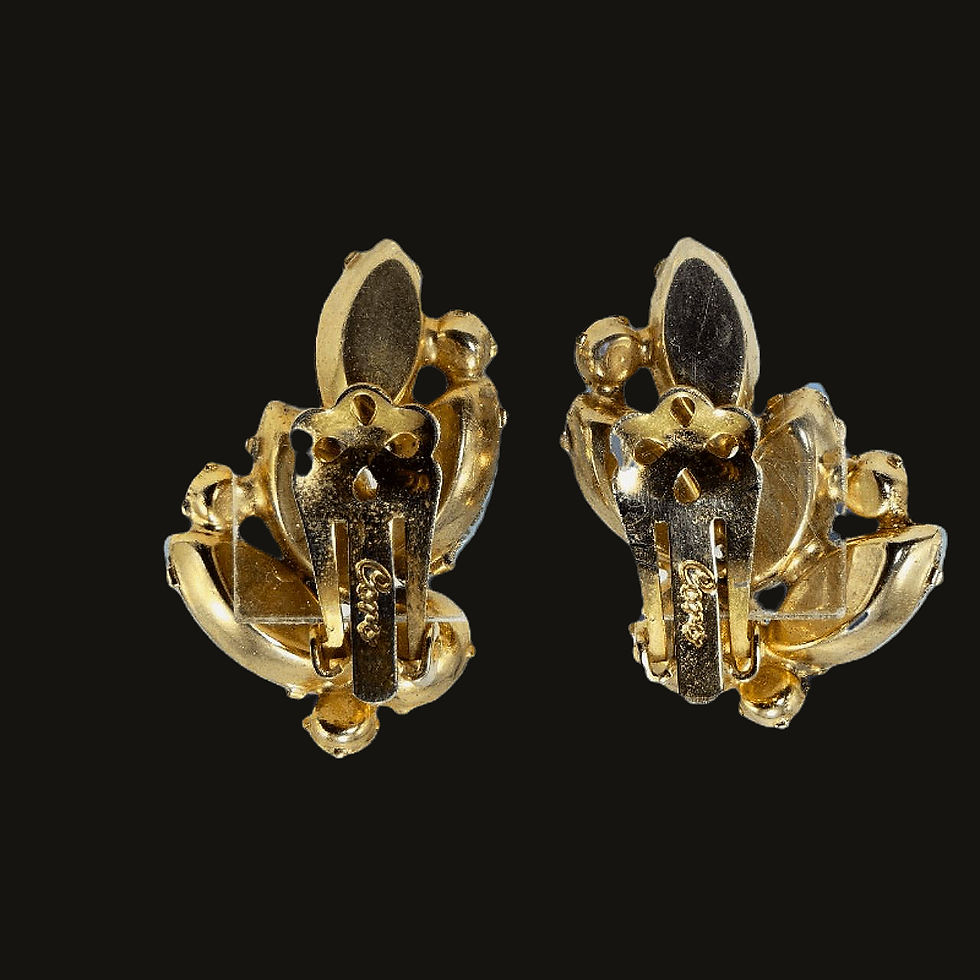 Coro Jewelry - Translucent Thermoset Earrings
