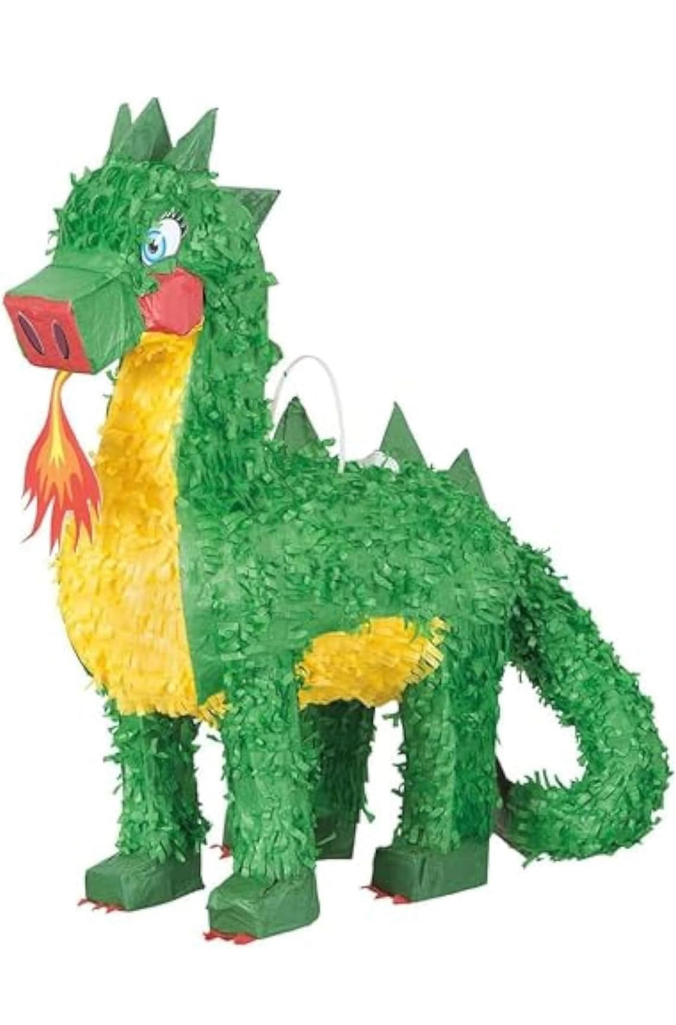 A standing green dragon pinata.