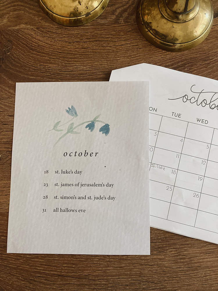 The Special Days of October + a Free Printable