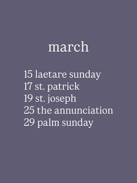 March: A Liturgical Guide