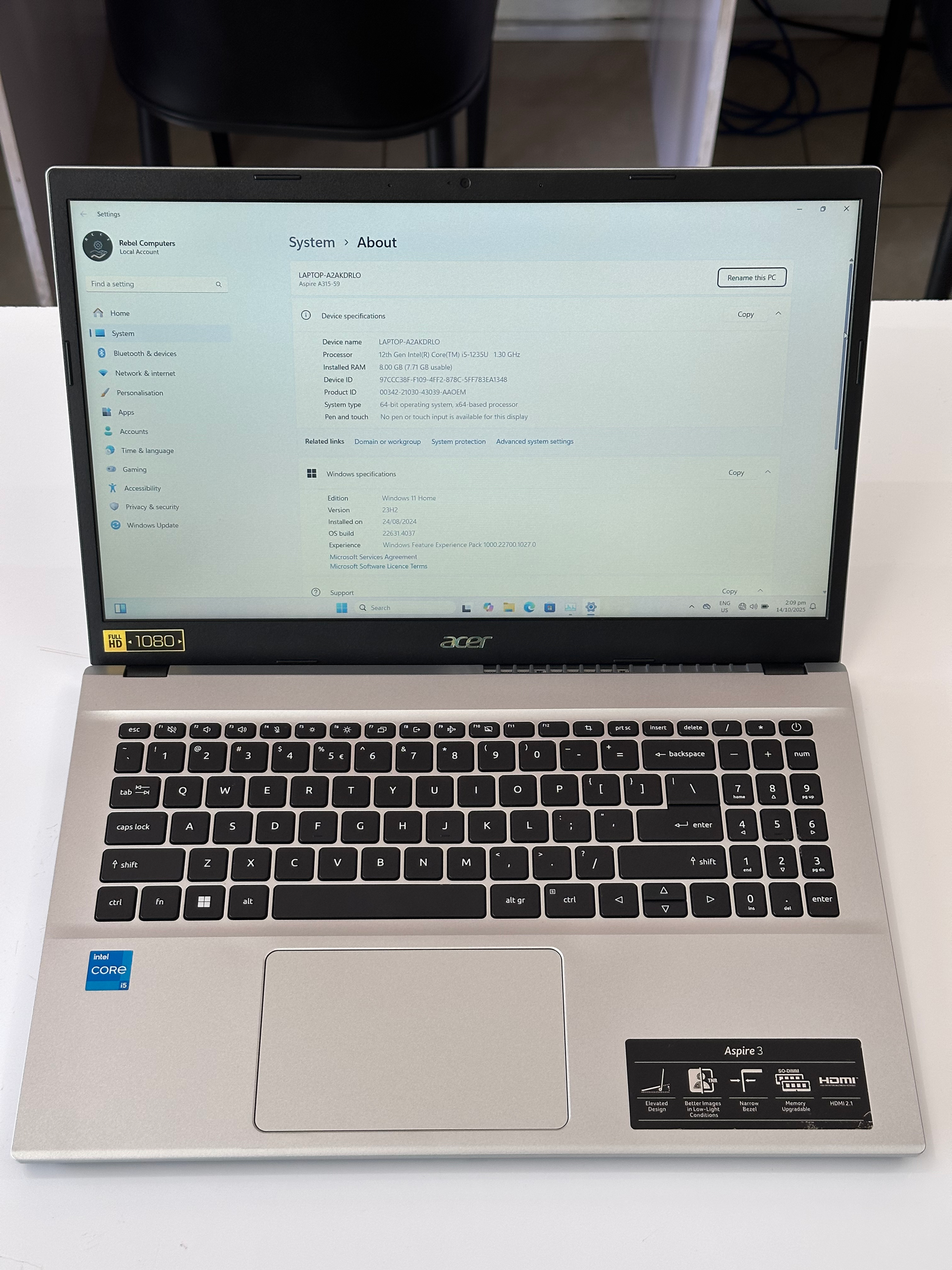 Acer Aspire 3 (2023 Model) - 12th Gen Intel Core i5, 15.6" 1080p Laptop