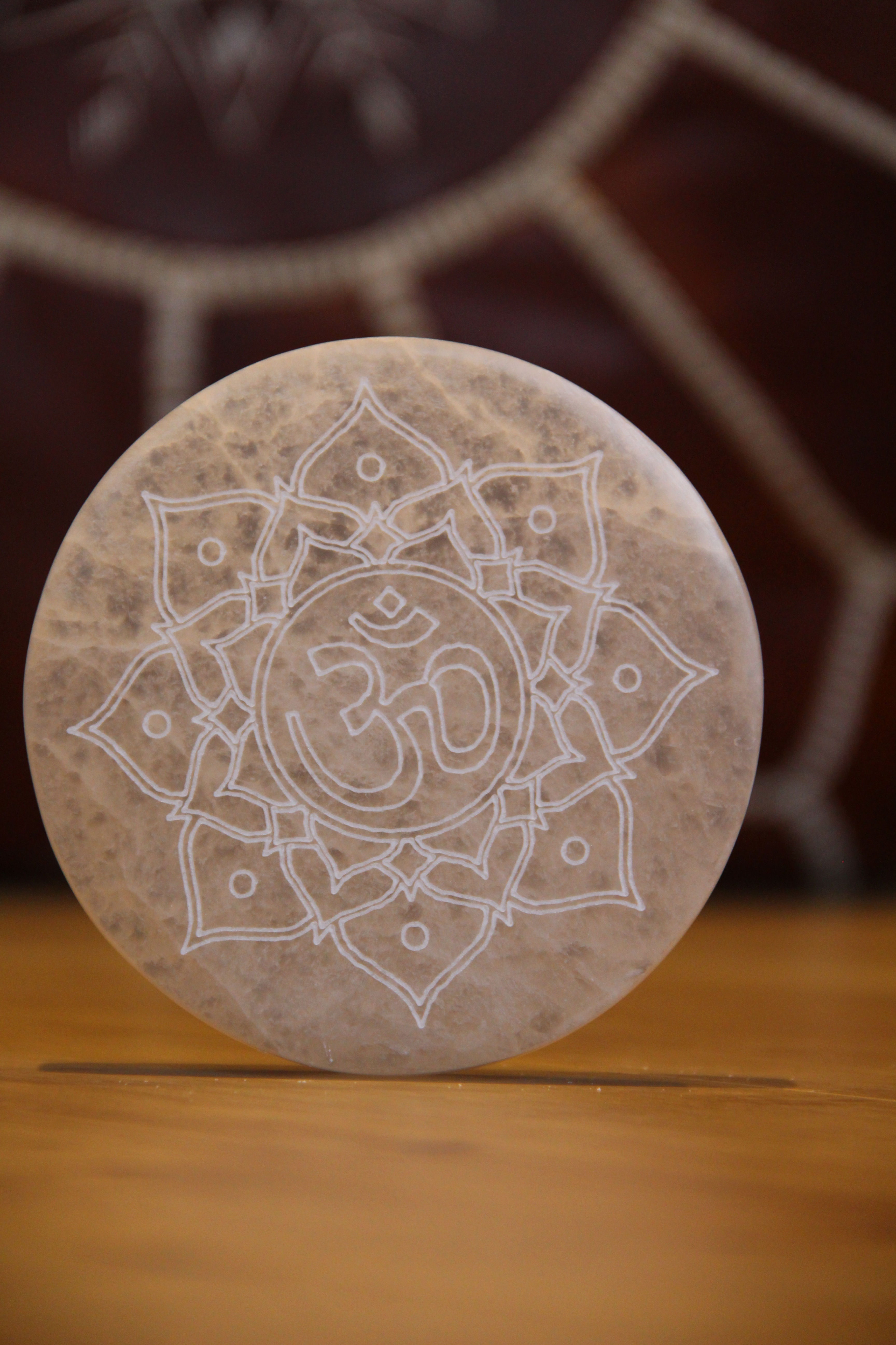 Selenit Scheibe OM - 10cm