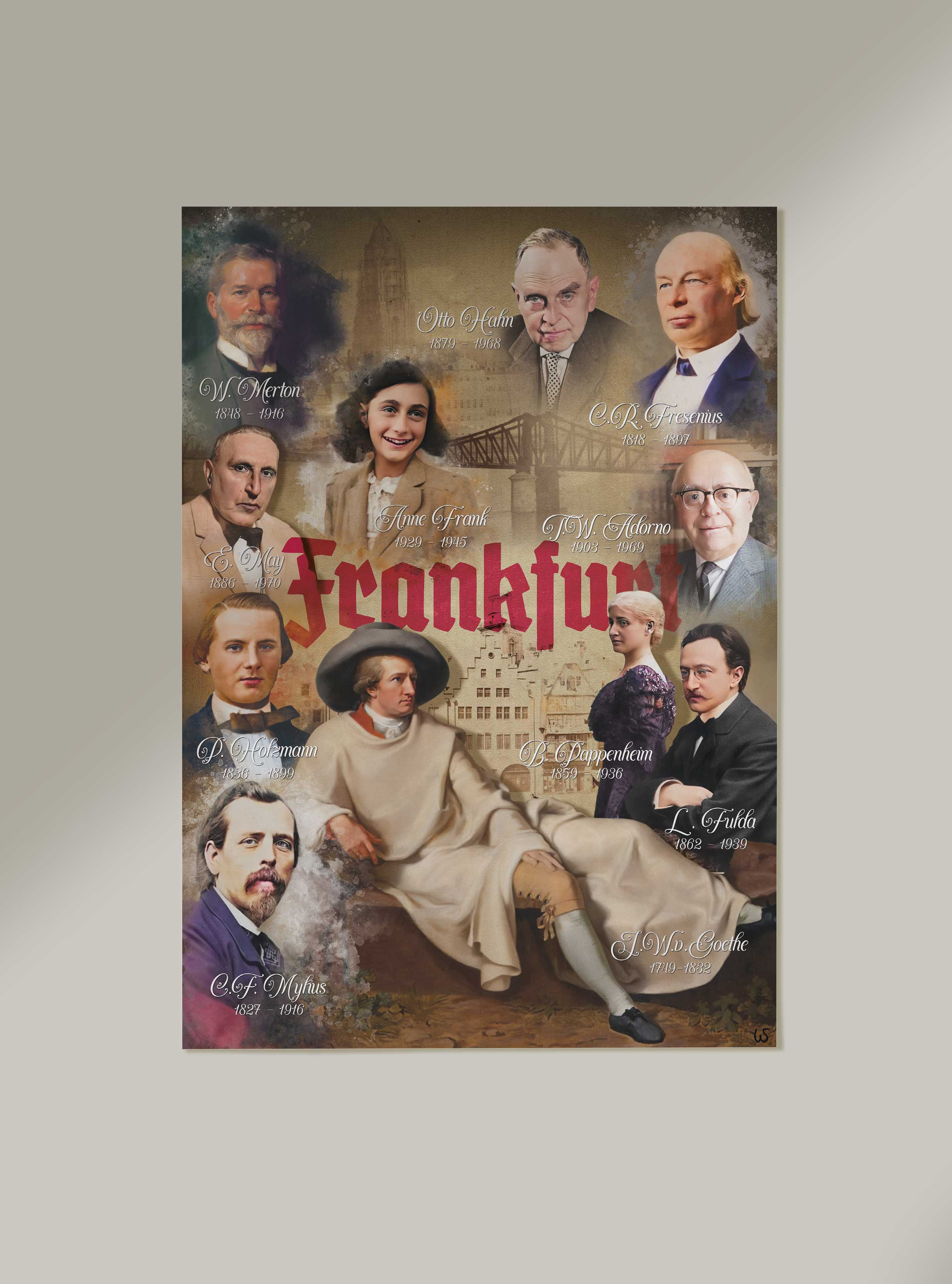 Historische Frankfurter Persönlichkeiten - Poster