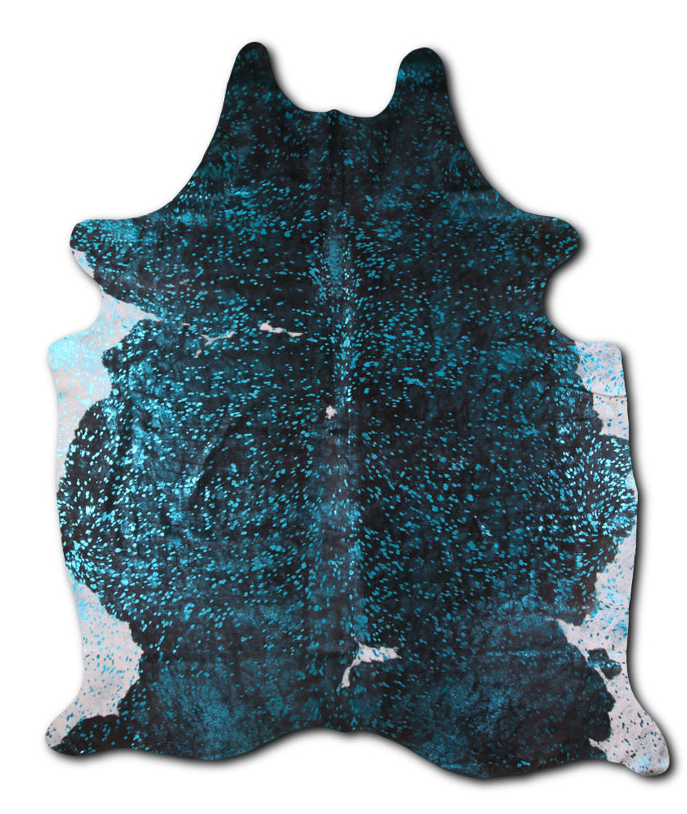 Amity cowhide rugs for sale GREEN METALLIC ON BLACK AND WHITE rug