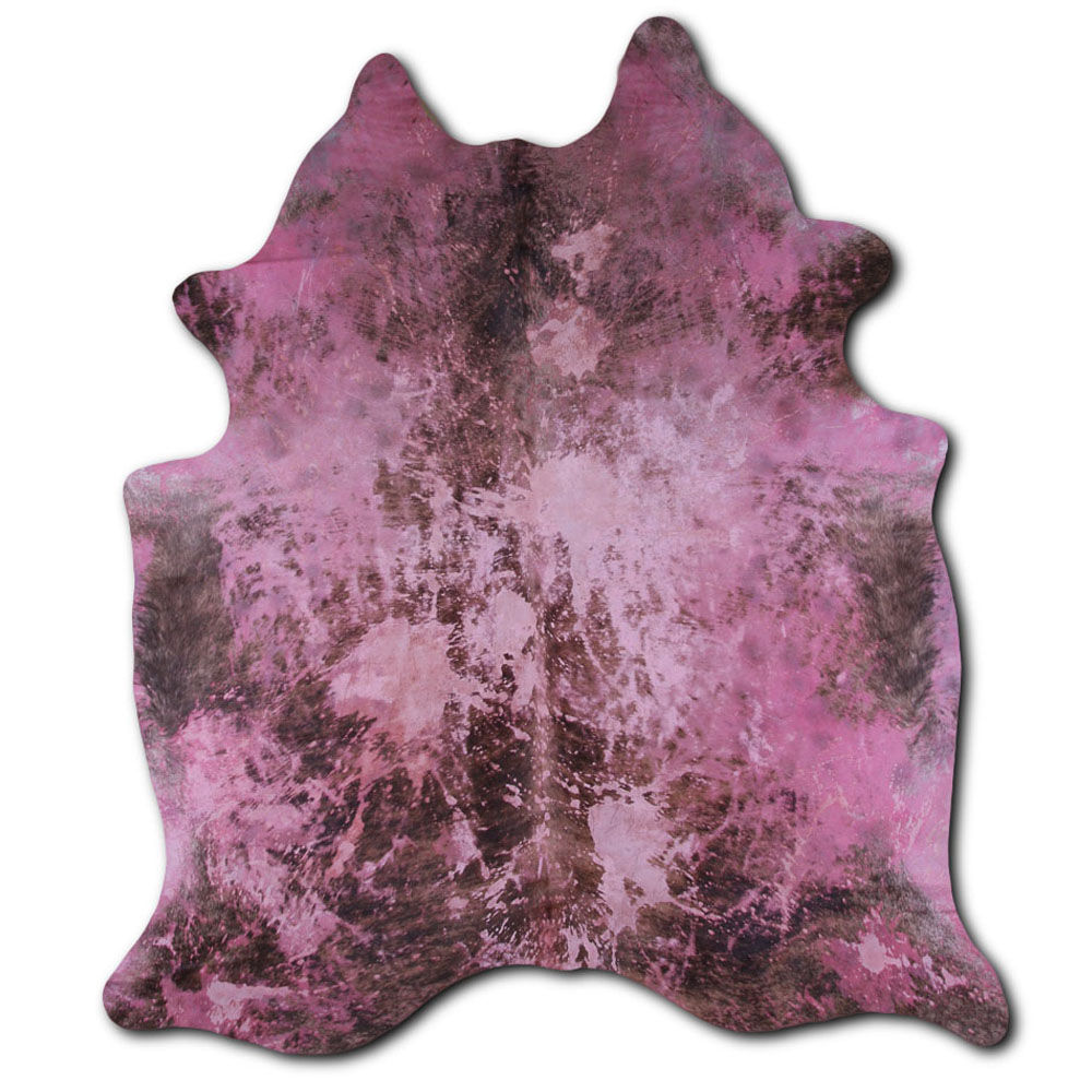 Bosom cowhide rugs for sale DISTRESSED FUCHSIA rug