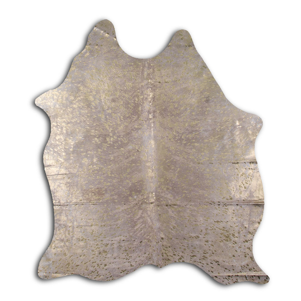 Consultant cowhide rugs for sale GOLD METALLIC ON BRINDLE rug